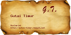 Gutai Timur névjegykártya
